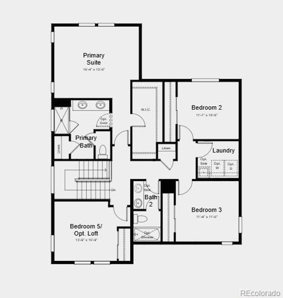 Additional Highlights Include: Upstairs bedroom in place of loft and slide-in gas range in place of electric.