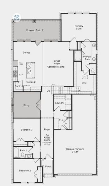 Structural options include: gourmet kitchen, 8' interior doors, 12' pop up ceiling at gathering room, covered outdoor living and study.