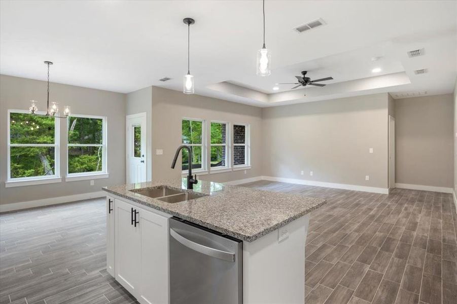 Furnished interior view inside a new home in , Lindale (Image 7). Furnished interior view inside a new home in , Lindale (Image 7).