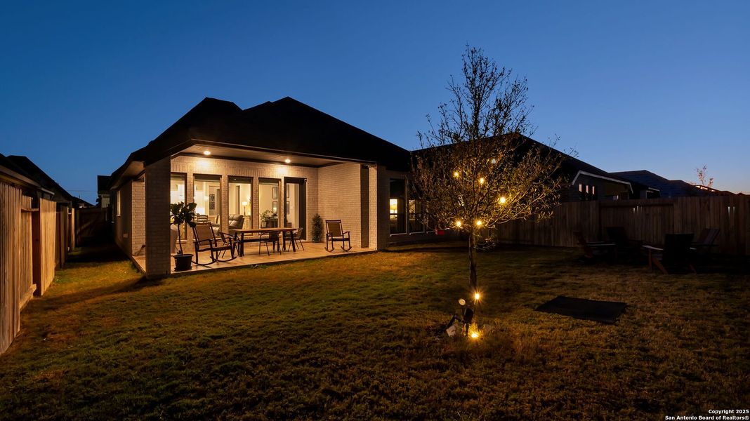 Exterior details and patio area of a home in Meadows Of Mill Creek 50', Seguin (Image 23). Exterior details and patio area of a home in Meadows Of Mill Creek 50', Seguin (Image 23).