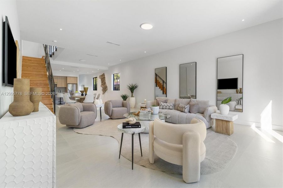 Furnished interior view inside a new home in , Miami (Image 8).