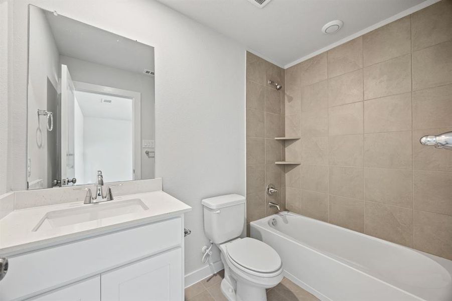 Furnished interior view inside a new home in Prestige Collection at Overland Grove, Forney (Image 6).