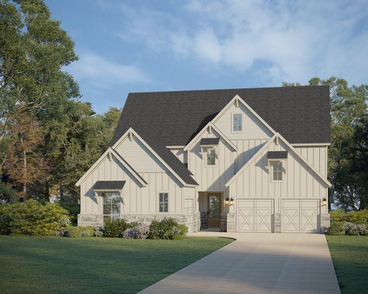 Plan 1648 Elevation F w/ Stone