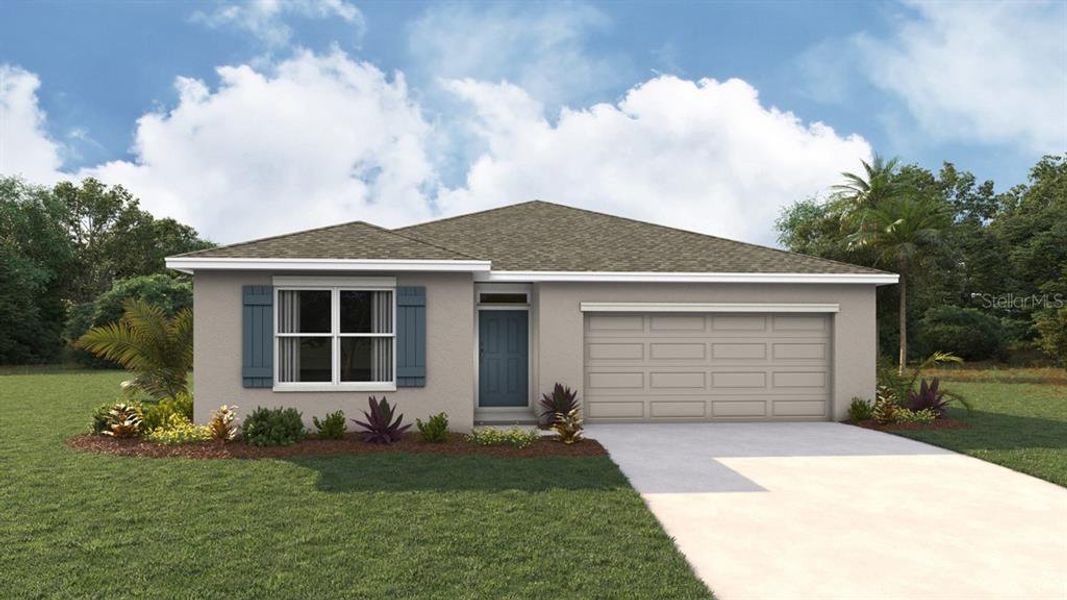 Front exterior of a new home in Sandal Key, Weeki Wachee, FL, highlighting curb appeal (Image 1). Front exterior of a new home in Sandal Key, Weeki Wachee, FL, highlighting curb appeal (Image 1).