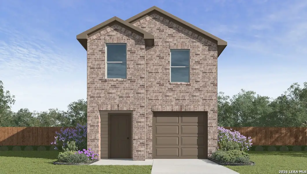 Front exterior of a new home in , San Antonio, TX, highlighting curb appeal (Image 1). Front exterior of a new home in , San Antonio, TX, highlighting curb appeal (Image 1).