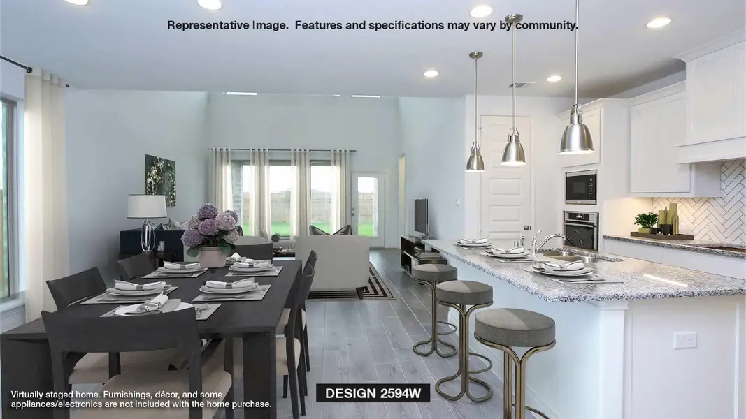 Kitchen with built in microwave, decorative backsplash, light wood-type flooring, white cabinets, and stainless steel oven