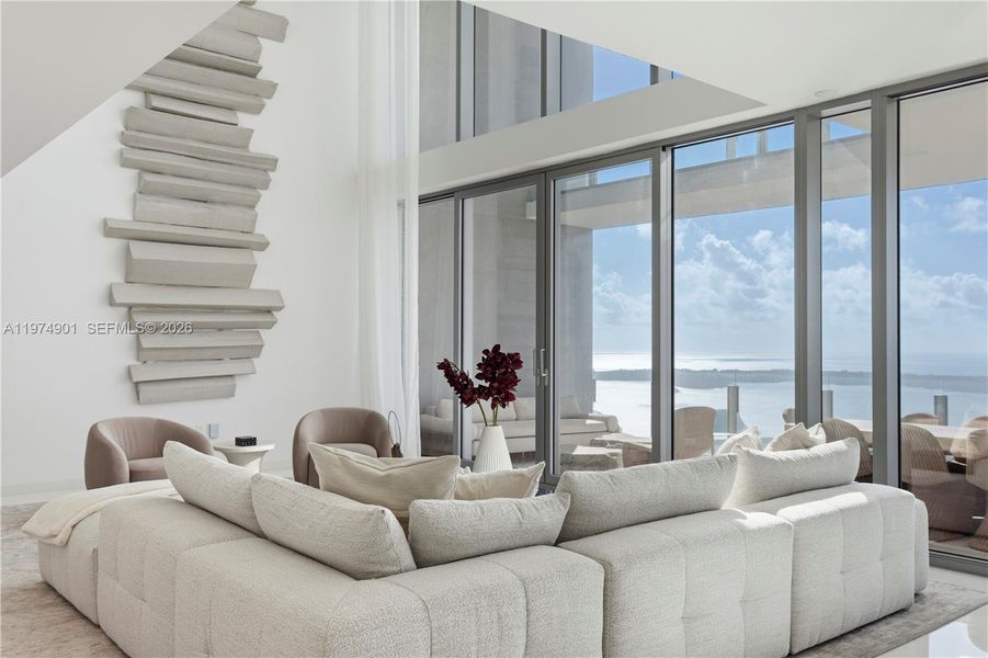 Furnished interior view inside a new home in , Miami (Image 12).