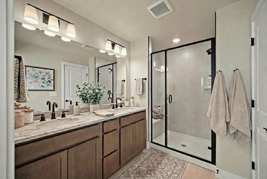 Furnished interior view inside a new home in Trails at Aspen Ridge-3, Colorado Springs (Image 14). Furnished interior view inside a new home in Trails at Aspen Ridge-3, Colorado Springs (Image 14).