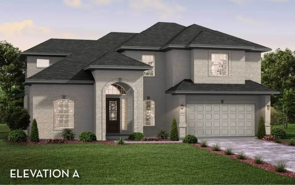 Representative exterior photo of a completed home built from the Fremont by CastleRock Communities in Lakesong, Grand Prairie, TX (Image 1). Representative exterior photo of a completed home built from the Fremont by CastleRock Communities in Lakesong, Grand Prairie, TX (Image 1).