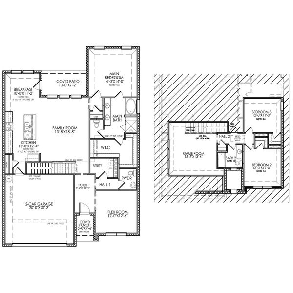 2D floor plan layout for the The Aramis by Lillian Custom Homes in Hadley Farms, Godley, TX (Image 3). 2D floor plan layout for the The Aramis by Lillian Custom Homes in Hadley Farms, Godley, TX (Image 3).