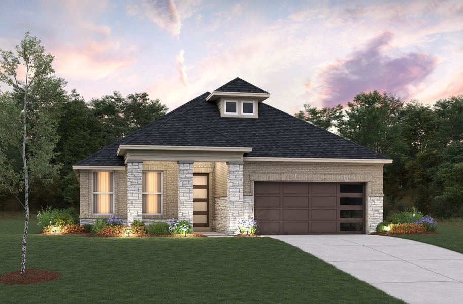 Representative exterior photo of a completed home built from the Crockett by Beazer Homes in Amira: Heritage Collection, Tomball, TX (Image 20). Representative exterior photo of a completed home built from the Crockett by Beazer Homes in Amira: Heritage Collection, Tomball, TX (Image 20).