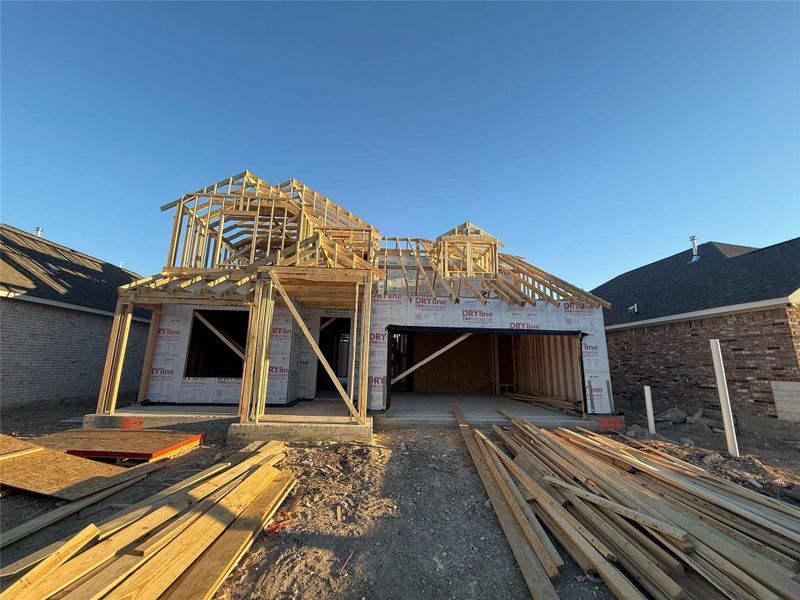 In-progress construction of a new home in Berry Creek Highlands, Georgetown, TX (Image 13).