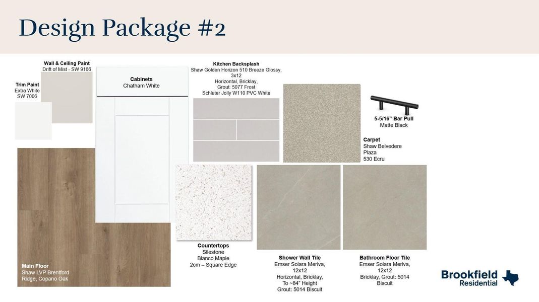 Sample of building materials used in homes in 45' Traditional Homes at Elyson, Katy (Image 3).