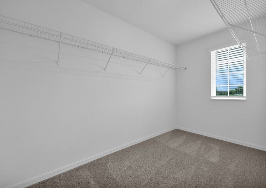 Incredible walk-in closet in the master suite