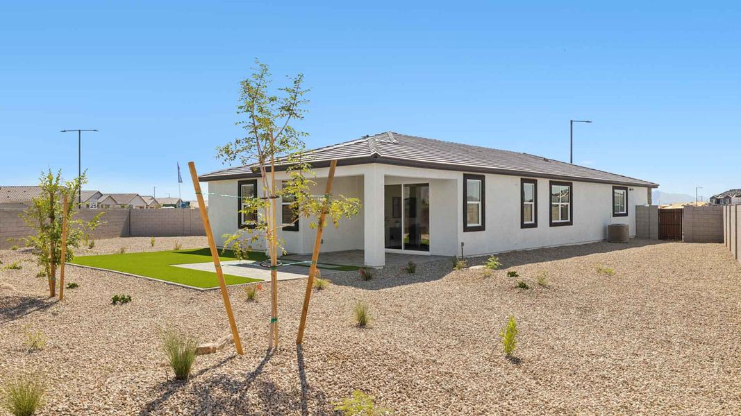 Exterior details and patio area of a home in Apache Farms, Buckeye (Image 2).