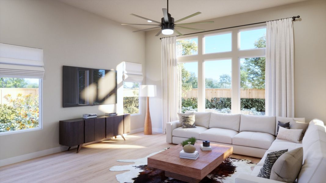 Representative furnished interior of a home built from the 5053 by Risewell Homes in Freedom at Anthem, Kyle (Image 7). Representative furnished interior of a home built from the 5053 by Risewell Homes in Freedom at Anthem, Kyle (Image 7).