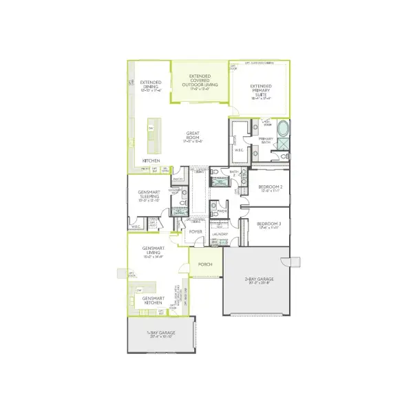 2D floor plan layout of this home in Abel Ranch, Goodyear, AZ (Image 5). 2D floor plan layout of this home in Abel Ranch, Goodyear, AZ (Image 5).