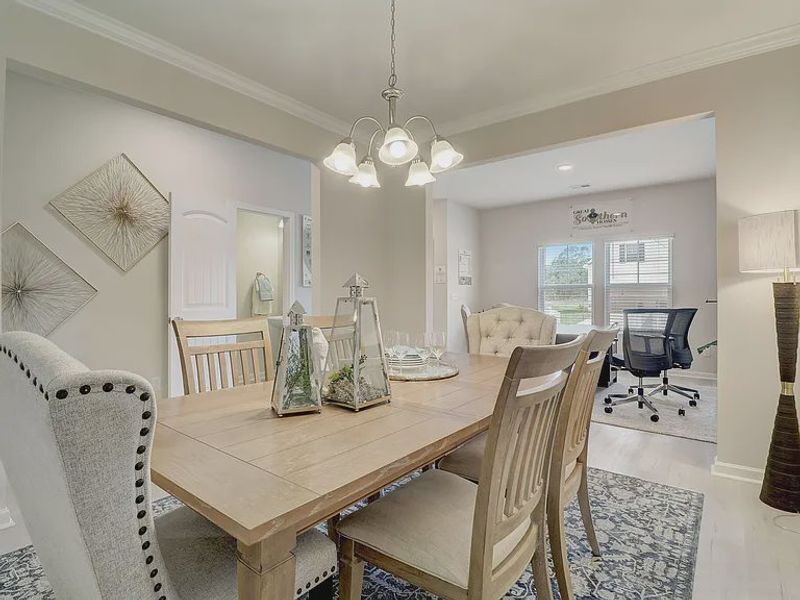 Furnished interior view inside a new home in Providence Station at Trolley Run, Aiken (Image 13).