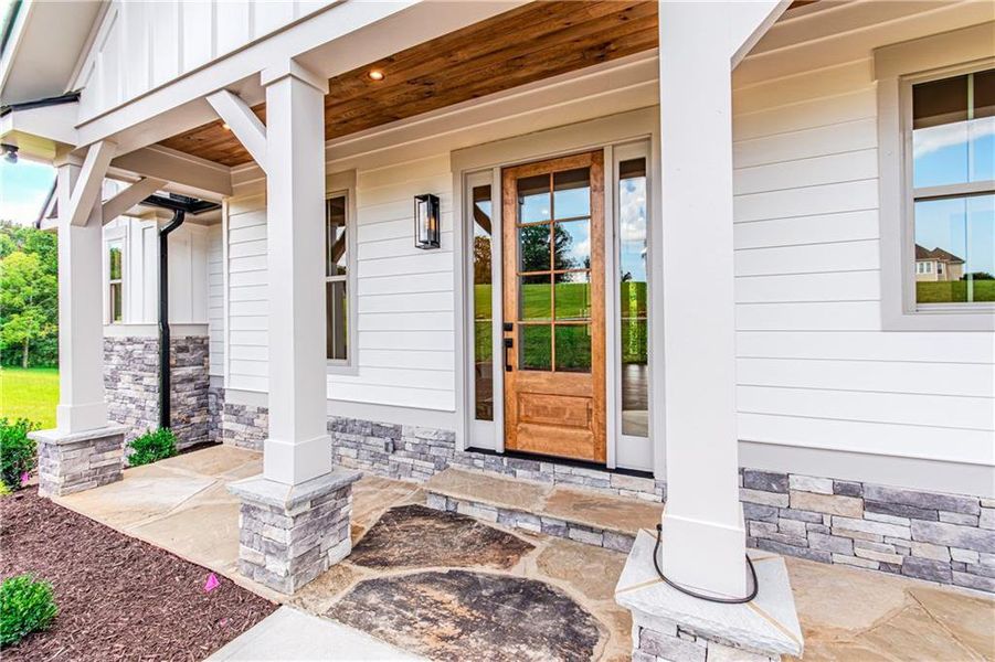 Front exterior of a new home in , Blairsville, GA, highlighting curb appeal (Image 27). Front exterior of a new home in , Blairsville, GA, highlighting curb appeal (Image 27).
