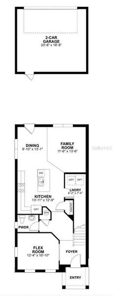 2D floor plan layout of this home in Emerson Pointe, Apopka, FL (Image 5). 2D floor plan layout of this home in Emerson Pointe, Apopka, FL (Image 5).