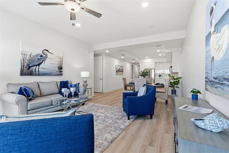 Furnished interior view inside a new home in Residences at Town Center, Madeira Beach (Image 13).