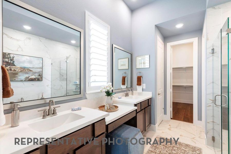 Furnished interior view inside a new home in Grand Central Park, Conroe (Image 5).