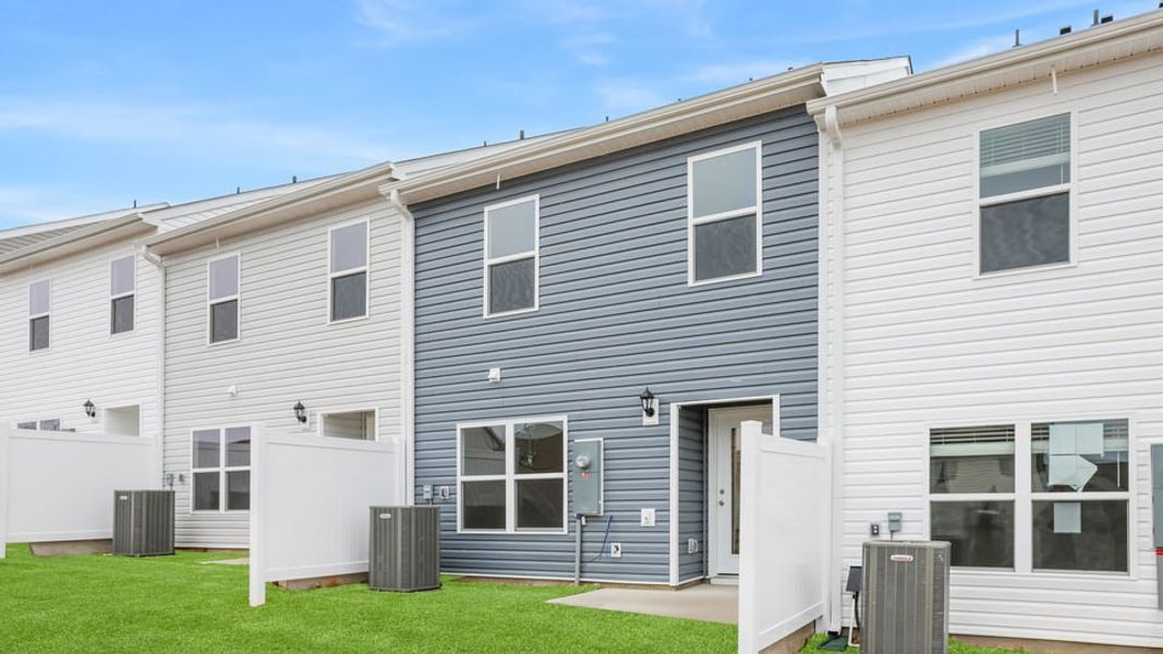 Exterior details and patio area of a home in Covington Village, Greer (Image 22).