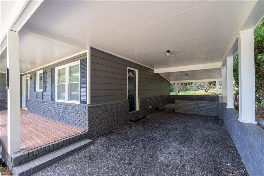 Exterior details and patio area of a home in , East Point (Image 1).