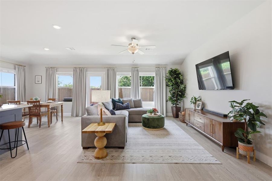 Furnished interior view inside a new home in Tesoro at Chisholm Trail Ranch, Crowley (Image 12).