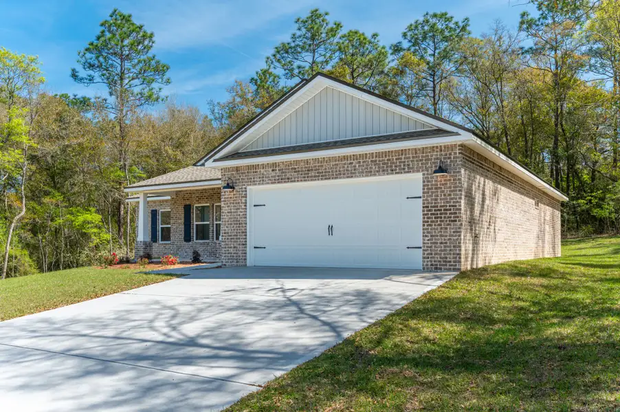 Representative exterior photo of a completed home built from the Sierra by CJL Homes in Oak Hollow, Crestview, FL (Image 2).
