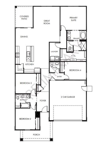 2D floor plan layout of this home in El Cidro, Goodyear, AZ (Image 5).