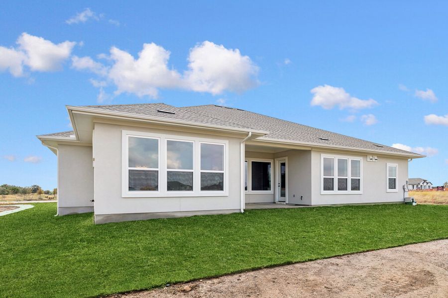 Exterior details and patio area of a home in Leander Estates, Leander (Image 3). Exterior details and patio area of a home in Leander Estates, Leander (Image 3).