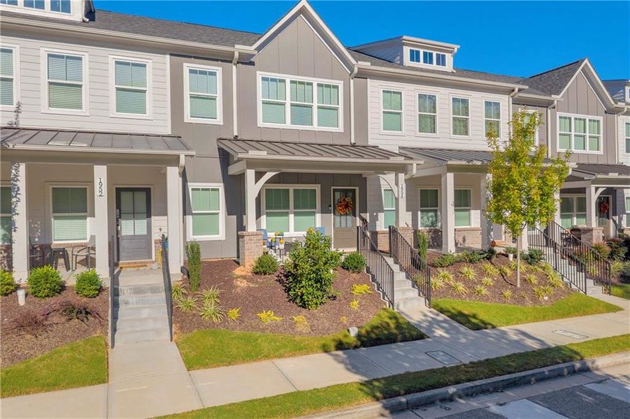 Front exterior of a new home in , Atlanta, GA, highlighting curb appeal (Image 1). Front exterior of a new home in , Atlanta, GA, highlighting curb appeal (Image 1).