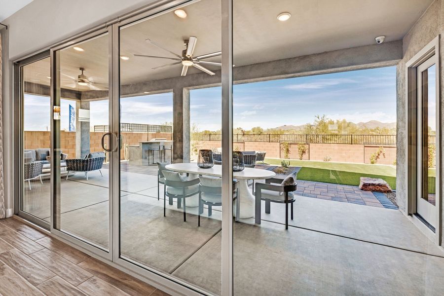 Representative exterior details of a home built from the Crimson by Mattamy Homes in Tavira at Twin Peaks, Oro Valley (Image 3).
