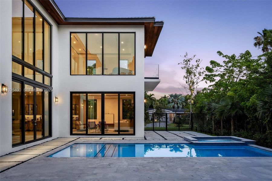 Resort-Style Pool & Spa | Glass Walls | New Construction | Pinecrest FL