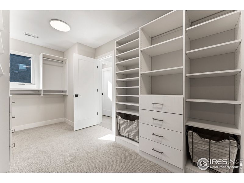 Large walk-in custom closet