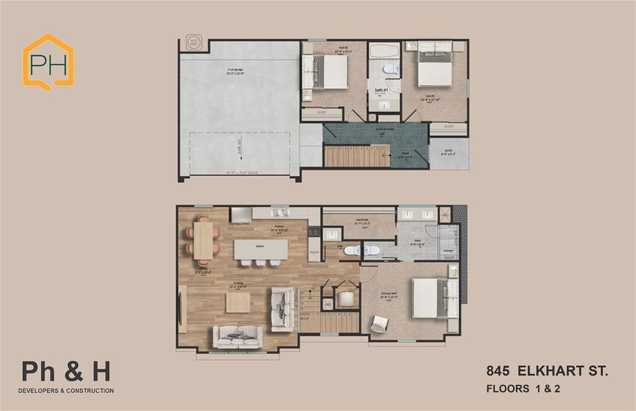 Floorplan for Units A-D