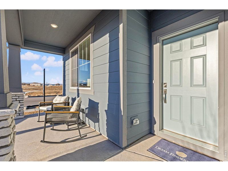 Exterior details and patio area of a home in Farmstead, Berthoud (Image 1). Exterior details and patio area of a home in Farmstead, Berthoud (Image 1).