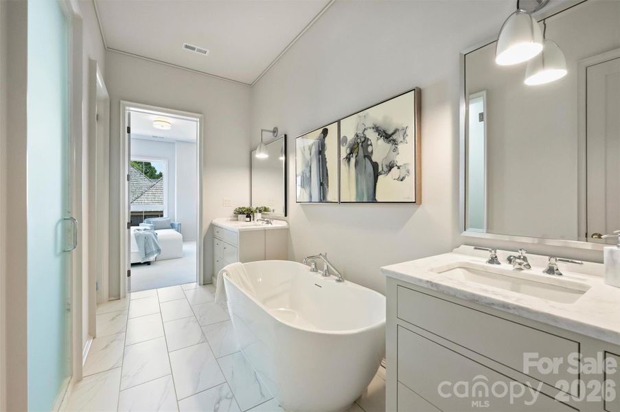 Furnished interior view inside a new home in , Charlotte (Image 32).
