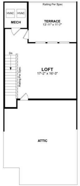 Beazer Homes Bayside Townhomes Baltic floorplan