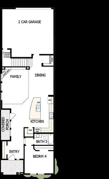 2D floor plan layout of this home in The Retreat at Harvest, Argyle, TX (Image 1).