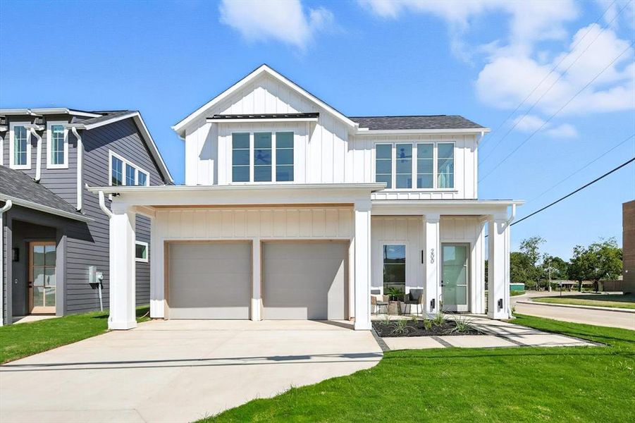 Front exterior of a new home in , Roanoke, TX, highlighting curb appeal (Image 24).