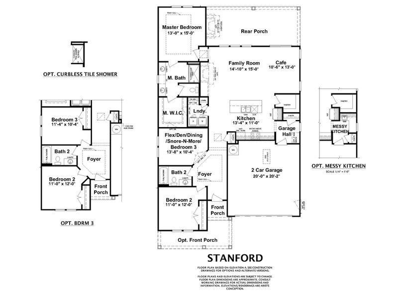 2D floor plan layout of this home in Sinclair at Crawford Creek, Grovetown, GA (Image 4).