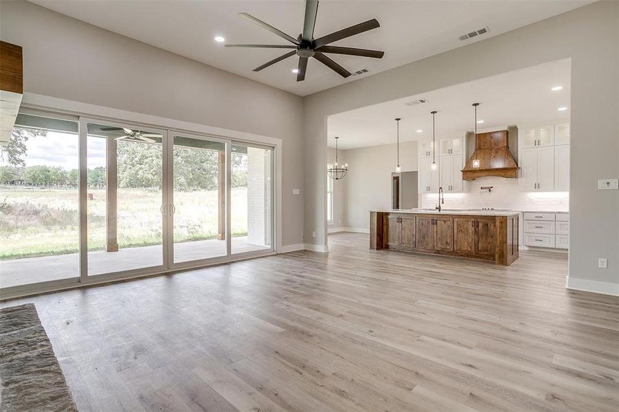 Open concept floor plan, large sliding glass doors are prefect for entertaining.