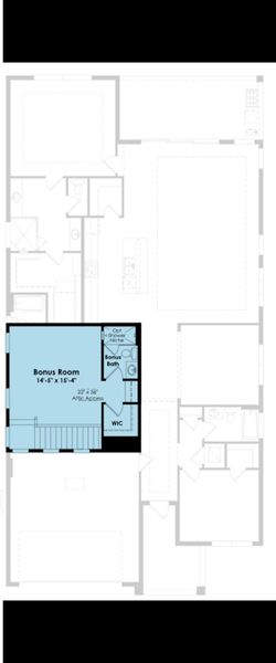 2D floor plan layout of this home in The Reserve at Victoria, Deland, FL (Image 6).
