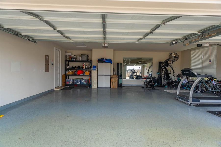 Garage with electric panel