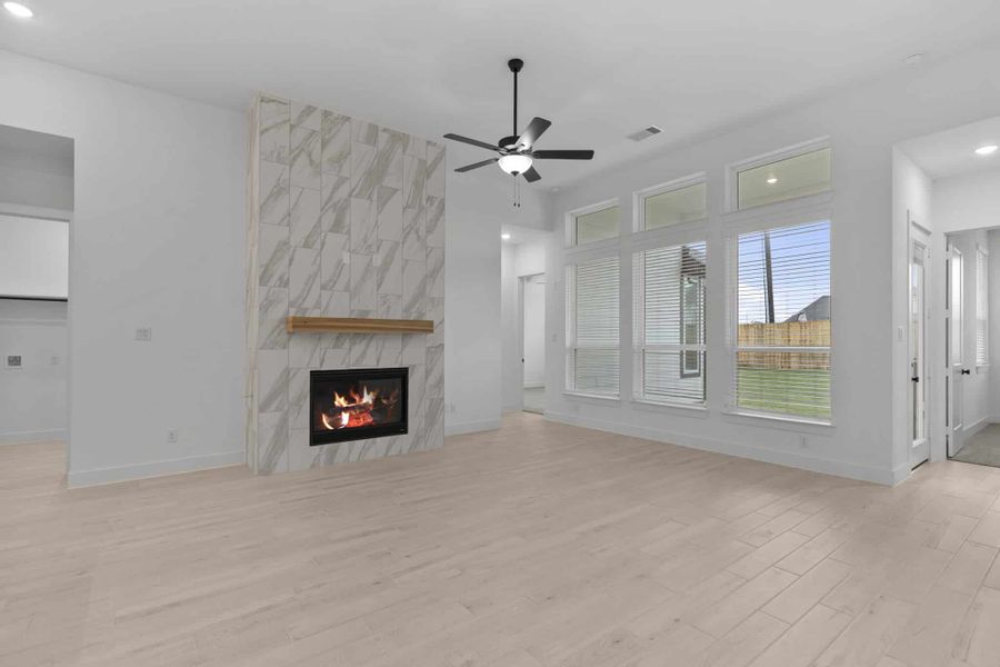 Representative unfurnished interior of a home built from the Summerton 50′ by Chesmar Homes in Prominence, San Antonio (Image 9). Representative unfurnished interior of a home built from the Summerton 50′ by Chesmar Homes in Prominence, San Antonio (Image 9).