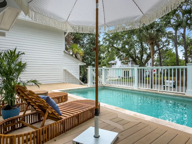 Exterior details and patio area of a home in , Isle Of Palms (Image 27). Exterior details and patio area of a home in , Isle Of Palms (Image 27).