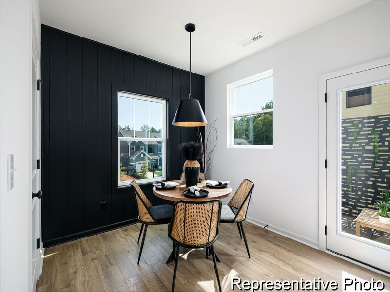 Furnished interior view inside a new home in Village at Reedy Creek Townhomes, Charlotte (Image 9).