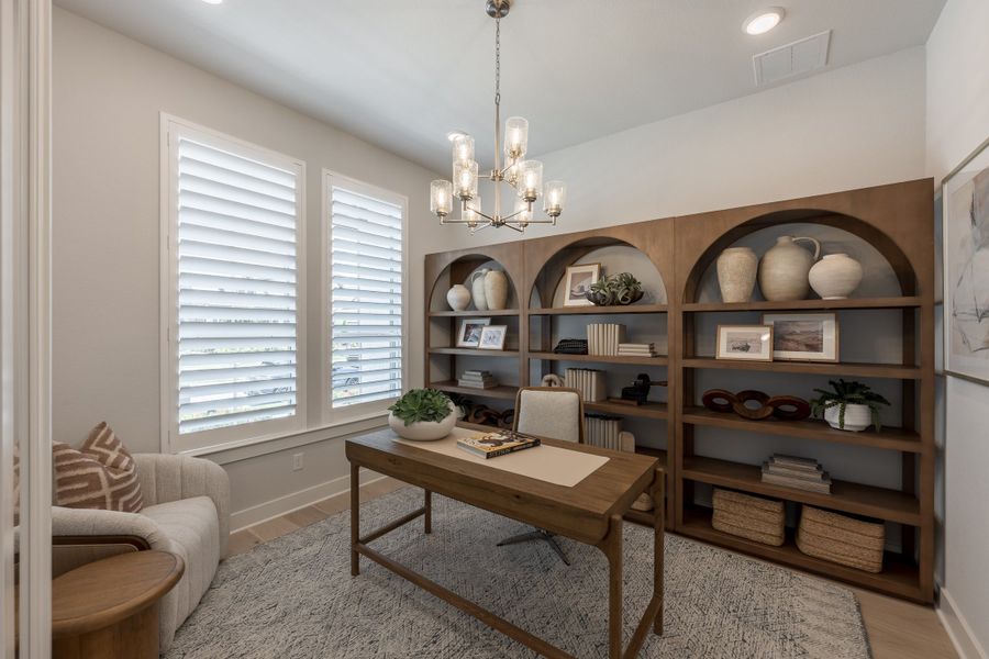 Representative furnished interior of a home built from the Woodbridge by Tri Pointe Homes in Bridgeland, Cypress (Image 6).